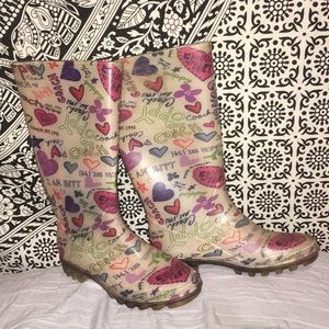 Coach poppy rain boots